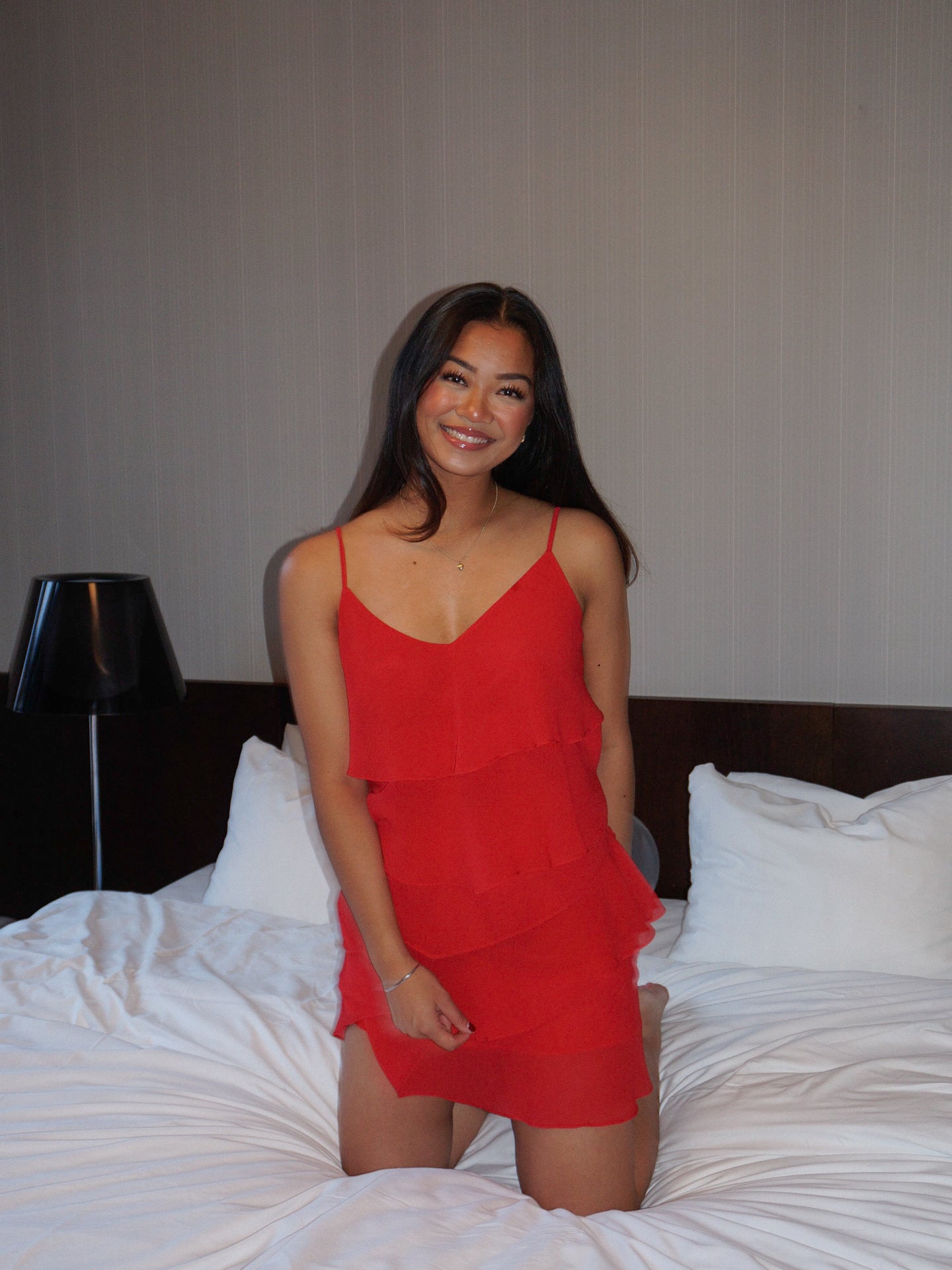 PGLINN Short Dress - Rød